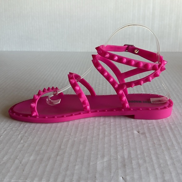 Steve Madden Fuchsia Travel Studded Jelly Sandals - Picture 7 of 14